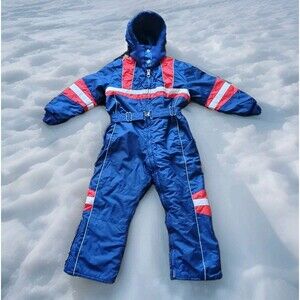 Vtg 80s Arctic Racer Boys/Kids Ski Snowsuit Jumper Sz6 Thermal Waterproof Taiwan
